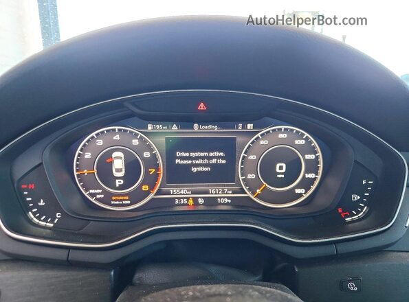 WAUENCF59KA024173 2019 AUDI A5 Gray ხელსაწყოთა პანელის ხედი