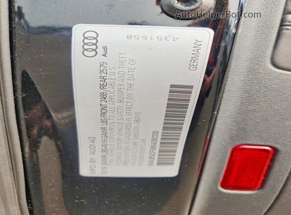 WAUENCF5XKA090330 2019 AUDI A5 Black Вид наклейки з VIN-кодом