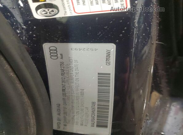 WAUF8AFCXHN067498 2017 AUDI A6 Blue Engine compartment view
