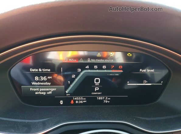 WAUFACF50RA044290 2024 AUDI A5 Red Вид щитка приладів