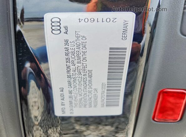 WAUFACF57RA120331 2024 AUDI A5 Black Вид наклейки з VIN-кодом