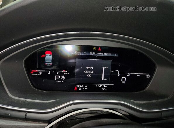 WAUFACF58RA054551 2024 AUDI A5 Black Вид щитка приладів