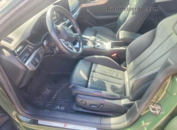 WAUFACF59MA042661 2021 AUDI A5 Green Widok wnętrza z przodu