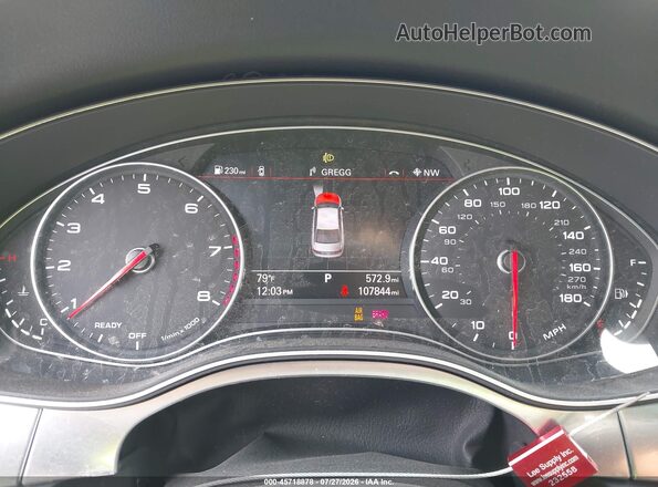 WAUFFAFC2GN186425 2016 AUDI A6 Black Widok tylnych siedzeń