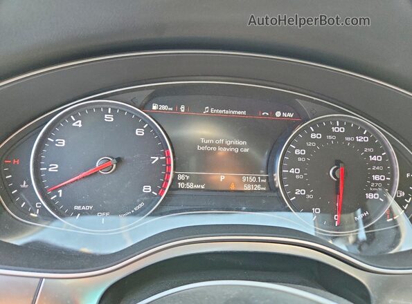 WAUFFAFC2GN195142 2016 AUDI A6 Black Սարքավորումների վահանակի տեսք