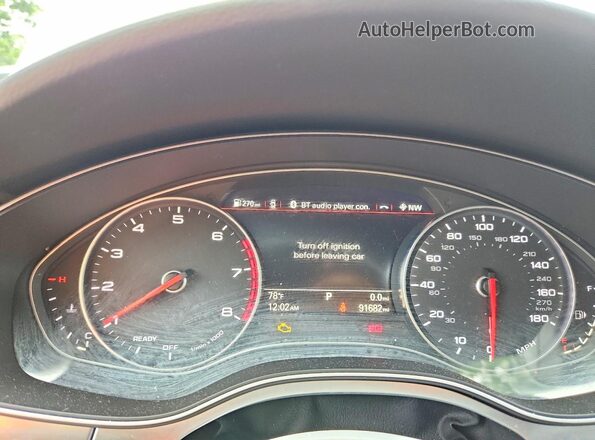 WAUFGAFC5GN079530 2016 AUDI A6 Серебряный Вид щитка приборов