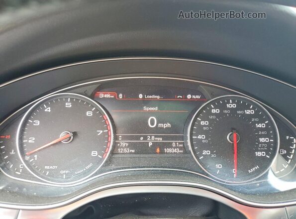 WAUFGAFC8GN012341 2016 AUDI A6 White Instrument cluster view
