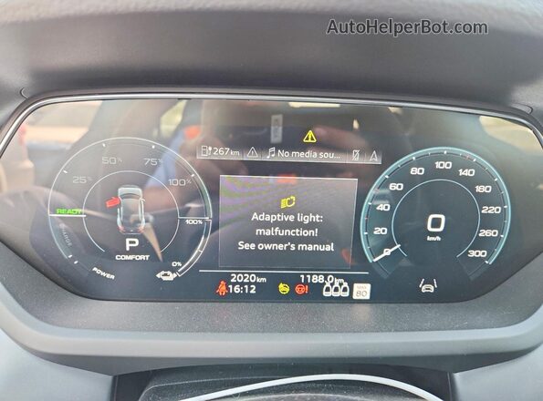WAUFJBFW2P7005889 2023 AUDI E-TRON Black Вид щитка приладів