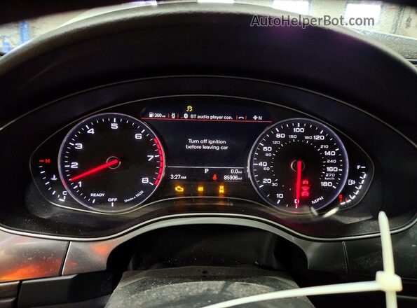 WAUG3AFC5JN001675 2018 AUDI A6 White Widok zestawu wskaźników