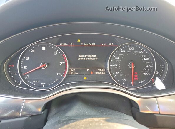 WAUG3AFC8JN041720 2018 AUDI A6 Black Widok zestawu wskaźników