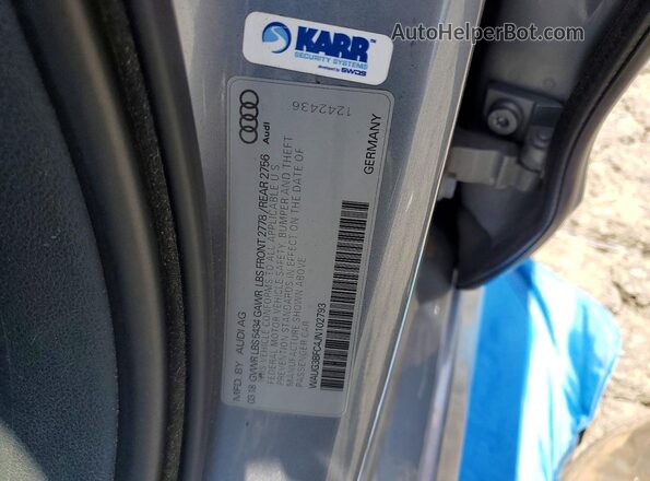 WAUG3BFC4JN102793 2018 AUDI A6 Silver Vista del compartimento del motor