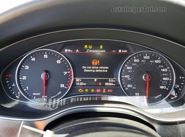WAUG8AFC2HN066009 2017 AUDI A6 White Вид щитка приладів