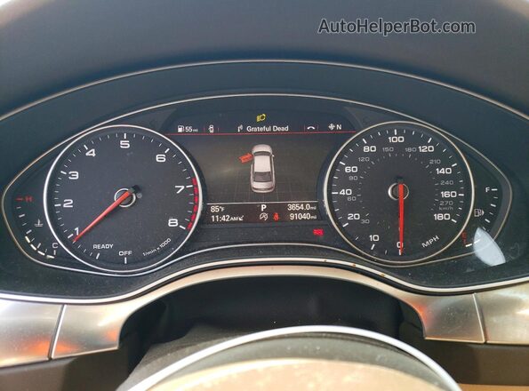 WAUG8AFC2JN071717 2018 AUDI A6 Charcoal ხელსაწყოთა პანელის ხედი