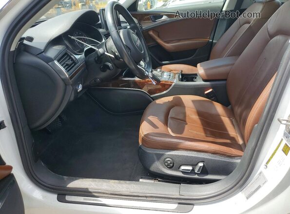 WAUG8AFC5JN056399 2018 AUDI A6 White Widok wnętrza z przodu