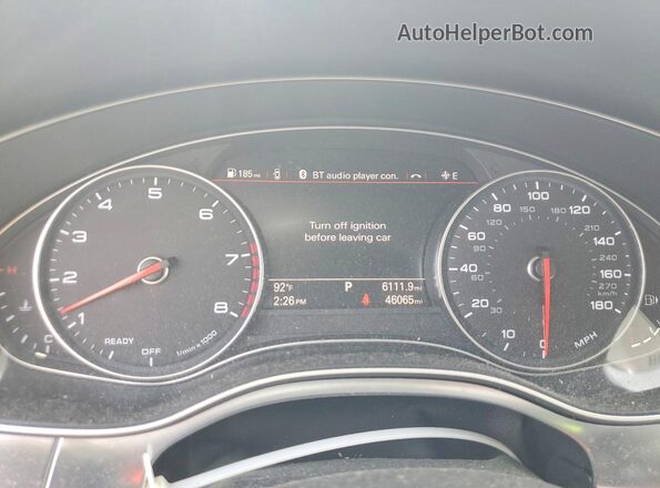 WAUG8AFC5JN056399 2018 AUDI A6 White Widok zestawu wskaźników
