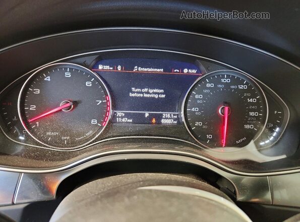WAUG8AFC9JN019128 2018 AUDI A6 Black Vista del cuadro de instrumentos