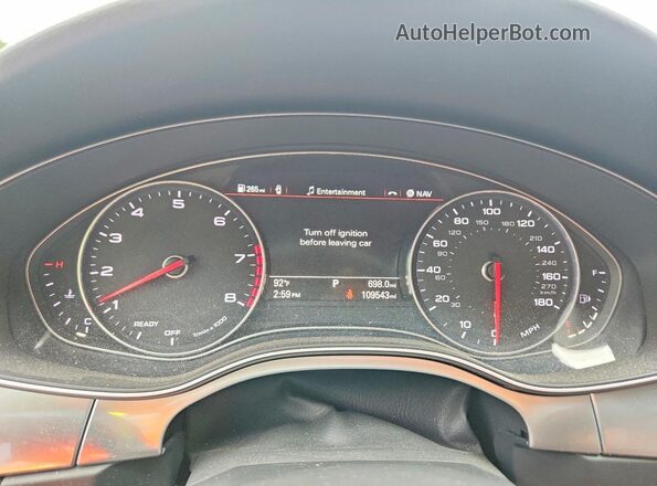 WAUGFAFC2GN080979 2016 AUDI A6 Black Vista del cuadro de instrumentos