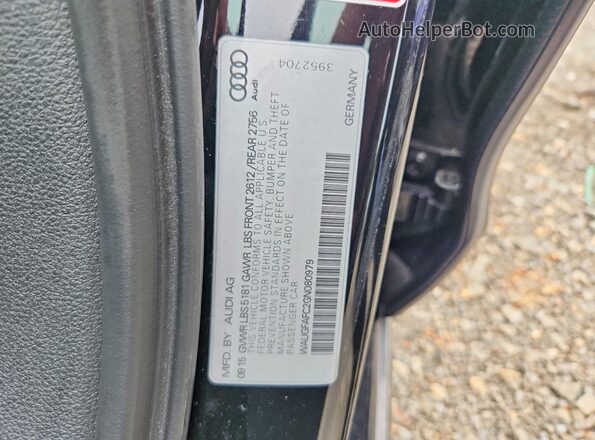 WAUGFAFC2GN080979 2016 AUDI A6 Black Vista del compartimento del motor