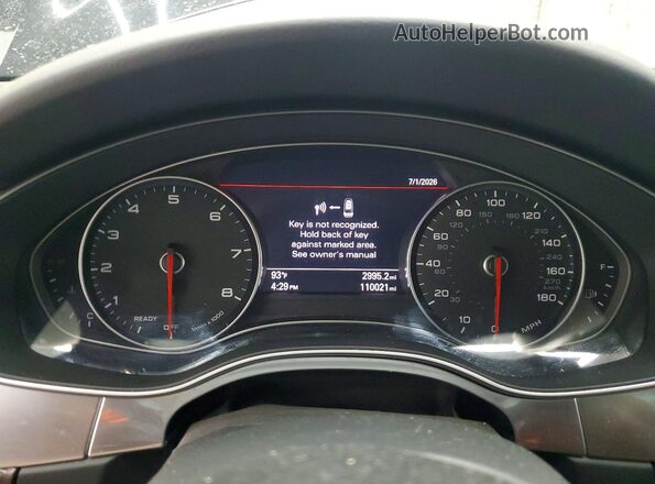 WAUGFAFC4GN058031 2016 AUDI A6 Black Instrument cluster view