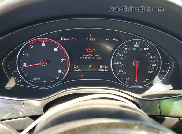 WAUGFAFC4GN157142 2016 AUDI A6 Silver Սարքավորումների վահանակի տեսք
