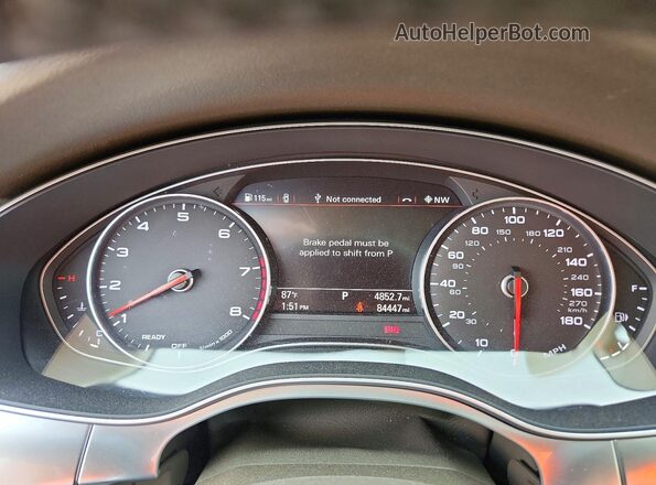 WAUGFAFC4GN162793 2016 AUDI A6 White Vista del cuadro de instrumentos