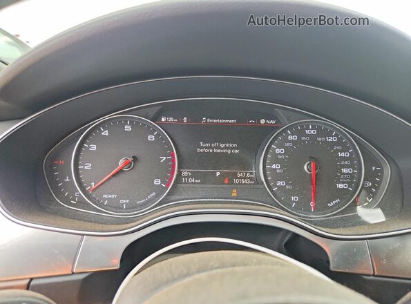 WAUGFAFCXGN096640 2016 AUDI A6 White Սարքավորումների վահանակի տեսք