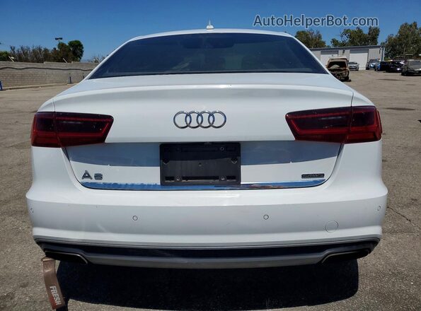 WAUGFAFCXGN118023 2016 AUDI A6 White Widok z tyłu