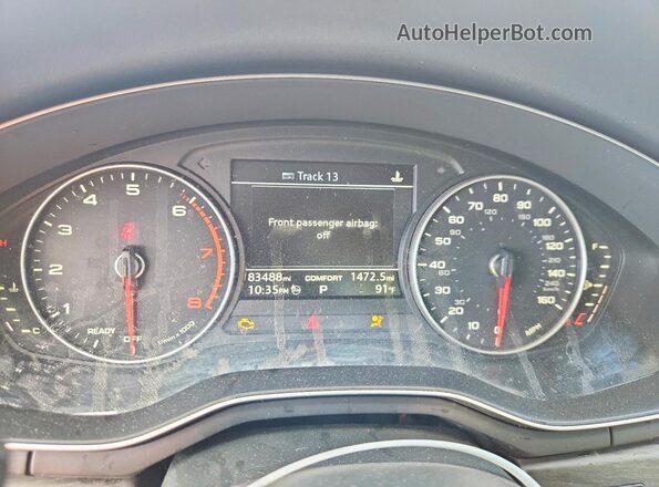 WAUGMAF40HN045955 2017 AUDI A4 White Vista del cuadro de instrumentos