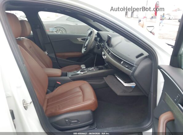 WAUGMAF41KN008193 2019 AUDI A4 White Вид салону спереду