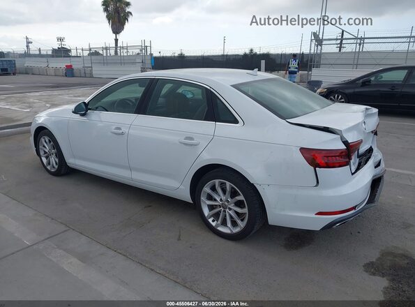 WAUGMAF41KN008193 2019 AUDI A4 White Задня ліва чверть