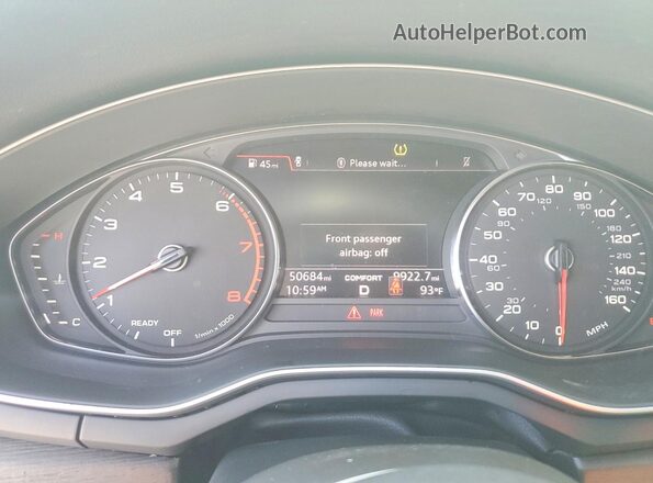 WAUGMAF41KN016942 2019 AUDI A4 Белый Вид щитка приборов