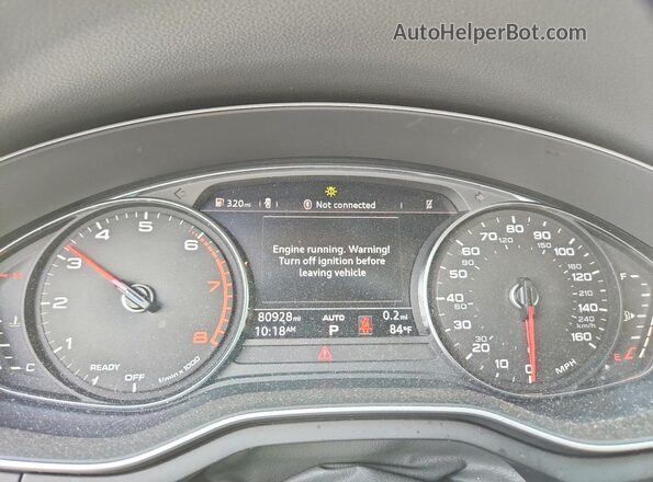 WAUGMAF42KA036642 2019 AUDI A4 Black Vista del salpicadero