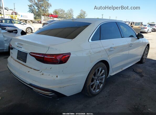 WAUGMAF43LN008889 2020 AUDI A4 White Задня права чверть