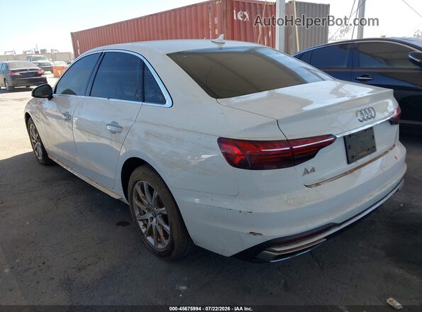 WAUGMAF43LN008889 2020 AUDI A4 White Задня ліва чверть