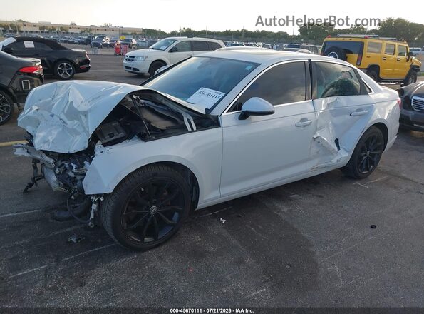 WAUGMAF46KA037311 2019 AUDI A4 White წინა მარცხენა ხედი სამი მეოთხედიდან