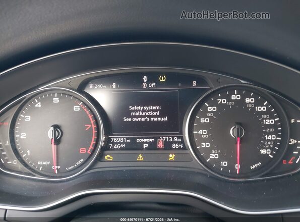 WAUGMAF46KA037311 2019 AUDI A4 White უკანა სავარძლების ხედი