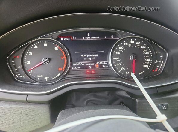 WAUGMAF47KA113795 2019 AUDI A4 White ხელსაწყოთა პანელის ხედი
