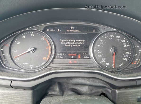 WAUGMAF48KA015861 2019 AUDI A4 Gray Սարքավորումների վահանակի տեսք