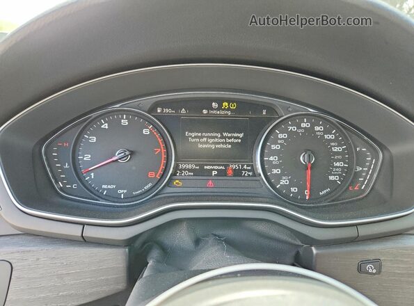 WAUGMAF48KA058208 2019 AUDI A4 Gray Սարքավորումների վահանակի տեսք