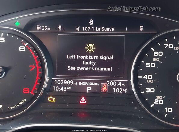 WAUGMAF49KA057472 2019 AUDI A4 Gray Widok tylnych siedzeń