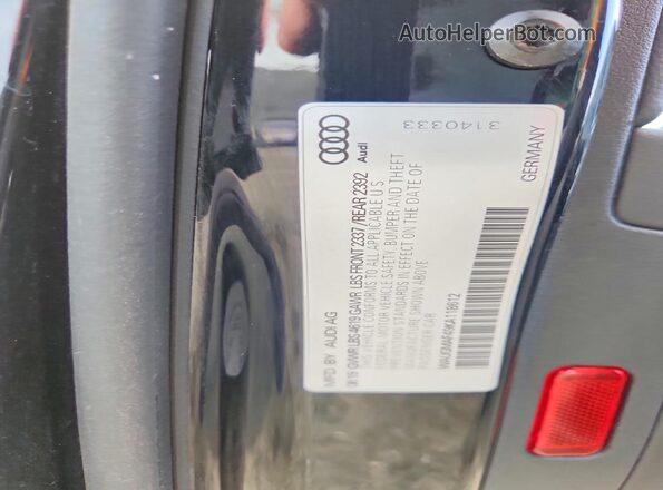 WAUGMAF49KA118612 2019 AUDI A4 Black Widok komory silnika