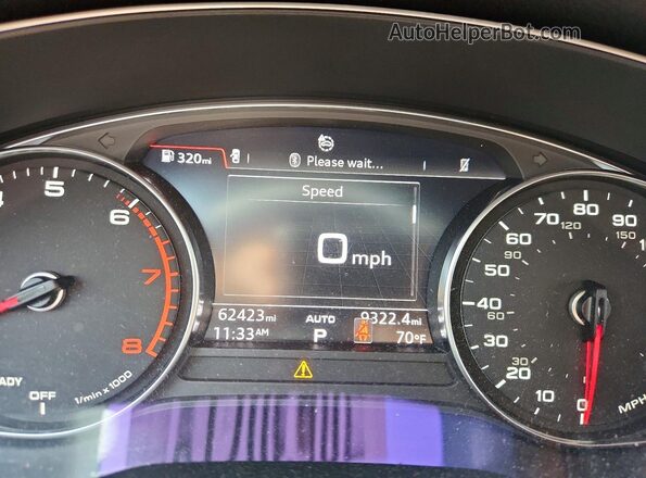WAUGMAF49KN013660 2019 AUDI A4 White Instrument cluster view