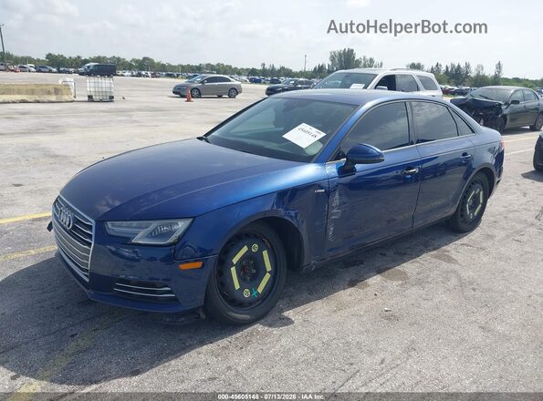 WAUGNAF40HN016405 2017 AUDI A4 Blue Առջևի ձախ երեք քառորդ տեսարան