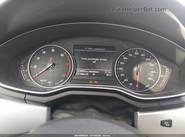 WAUGNAF40HN057147 2017 AUDI A4 Gray უკანა სავარძლების ხედი