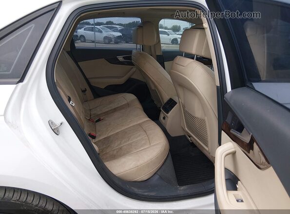 WAUGNAF46HN007837 2017 AUDI A4 White Vista de la etiqueta del VIN