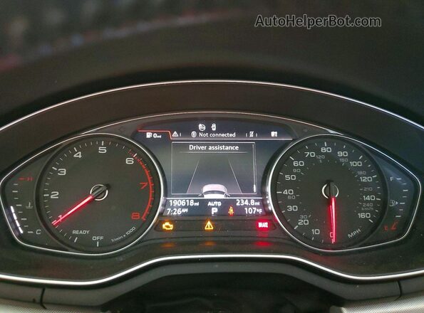 WAUGNAF48HN005006 2017 AUDI A4 Blue Widok zestawu wskaźników
