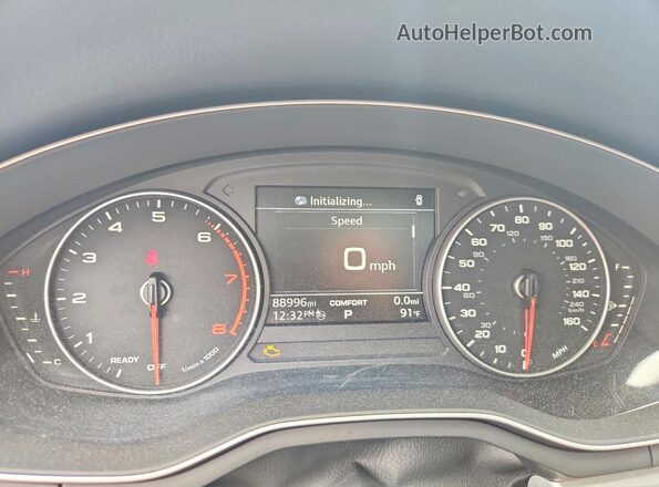 WAUGNAF49HN007315 2017 AUDI A4 White Vista del cuadro de instrumentos