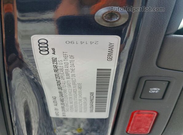 WAUGNAF4XHN022406 2017 AUDI A4 Black Widok komory silnika