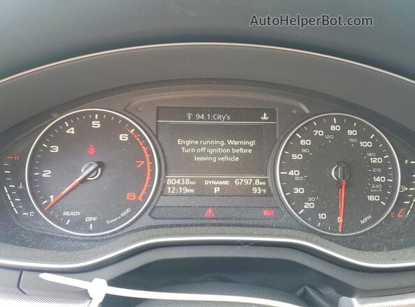 WAUGNAF4XHN022406 2017 AUDI A4 Black Widok zestawu wskaźników