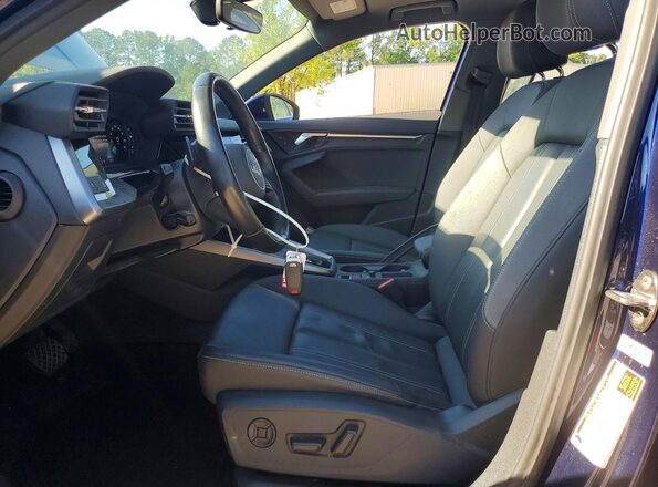 WAUGUDGY1NA096953 2022 AUDI A3 Blue Widok wnętrza z przodu
